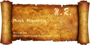 Must Ruperta névjegykártya